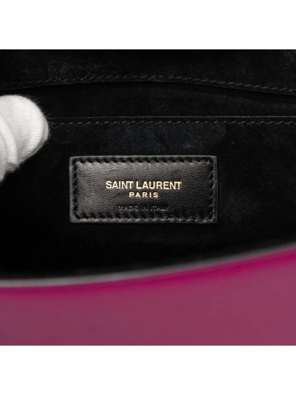 Saint Laurent Kate Crossbody Chain Shoulder Bag Purple Leather